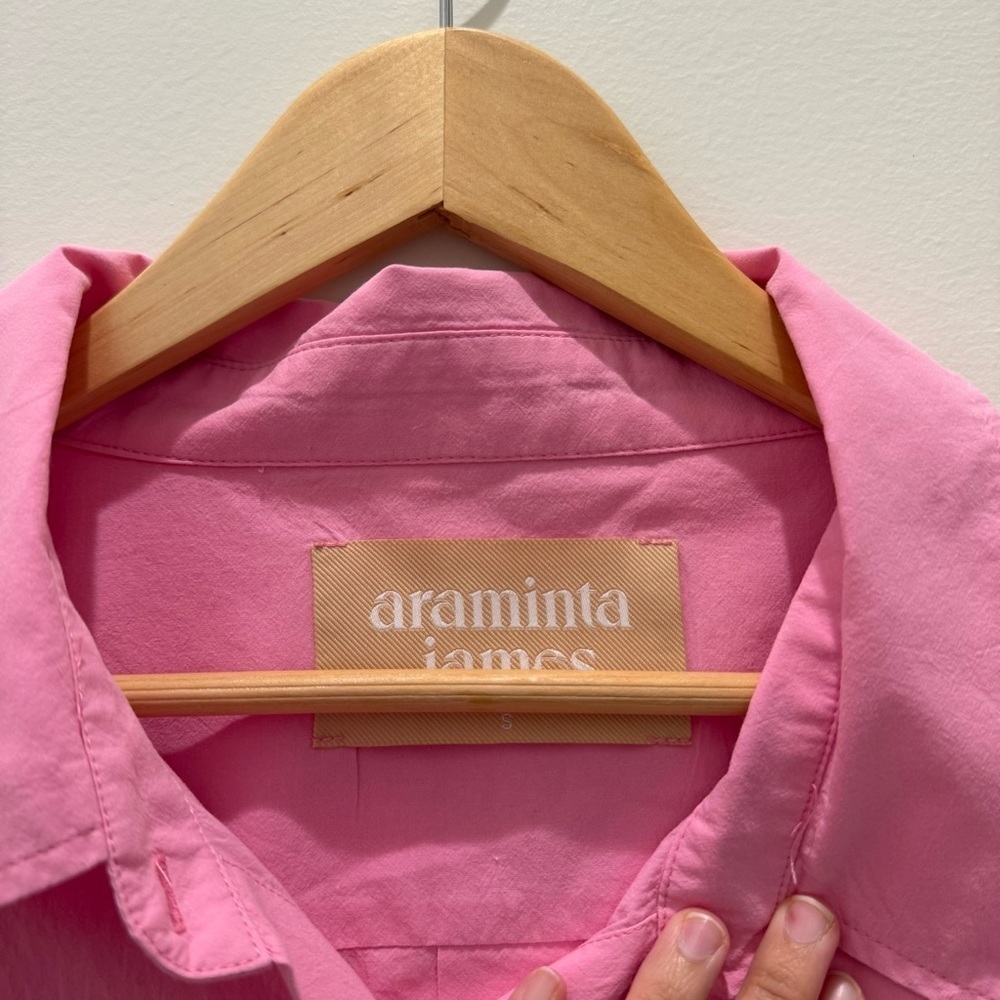 Araminta James Biarritz Poplin Cotton Button down top hot pink
Size S - Picture 6 of 9